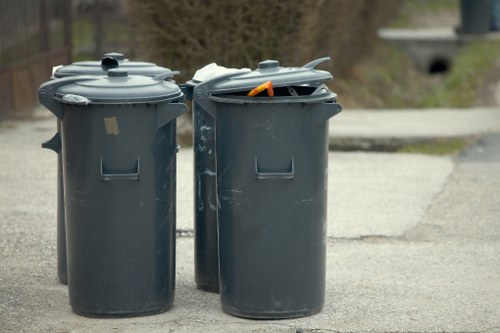 Household skip in Regents Park for domestic waste disposal