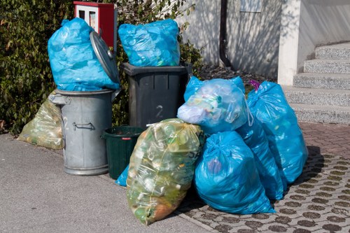 Properly loaded skip for waste disposal