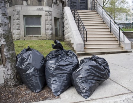 Modern waste clearance equipment in use