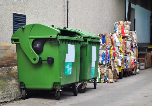 Eco-friendly grab hire container emphasizing sustainability