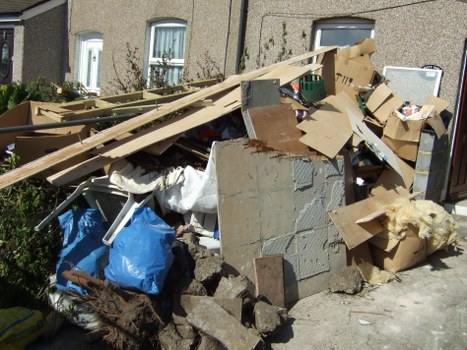 Environmentally friendly waste disposal with a skip in Regents Park